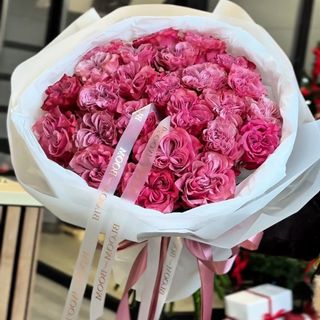 Bukiet róż fuksja | rozmiar M