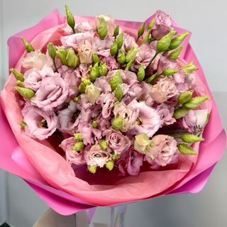 Bukiet eustoma pink | rozmiar S