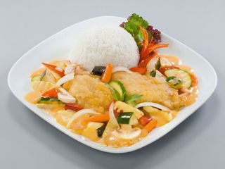 32. Ryba panierowana w czerwonym curry