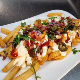 Fryta na wypasie z serem i boczkiem