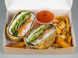 Sushi burger łosoś