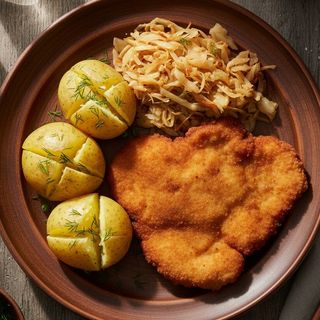 Schabowy z kapustą zasmażaną