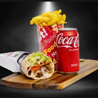 Pita Roll + Frytki + Cola. Combo pack