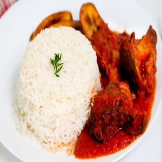 White Rice and Stew with Chicken