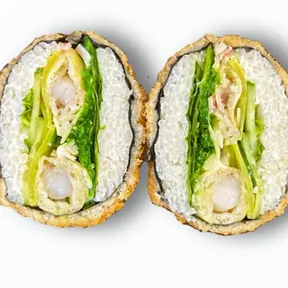 Sushi burger z krewetkami powiększony