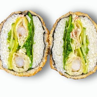 Sushi burger z krewetkami powiększony