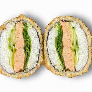 Sushi burger z pieczonym łososiem normalny