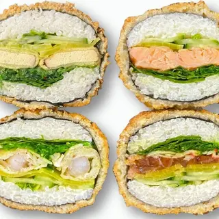 Zestaw burgerów sushi