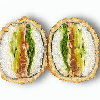 Sushi burger z łososiem powiększony