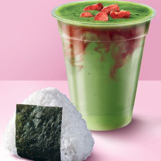 Vanilla Strawberry Matcha Protein Shake