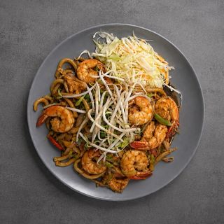 Udon z krewetkami