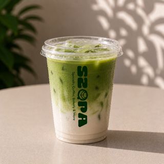 Matcha latte (cold)