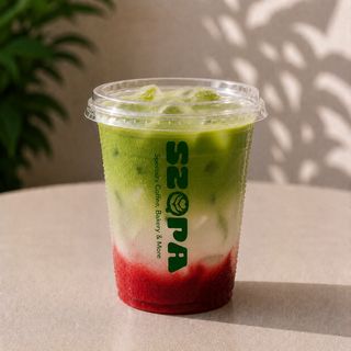 STRAWBERRY COCONUT ICED MATCHA