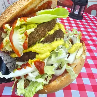 Hamburger XL z dwoma mielonymi