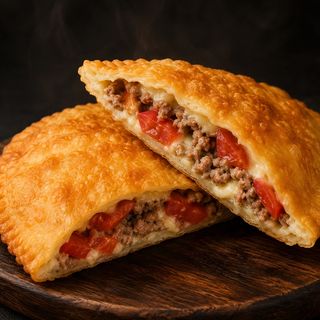 Czeburek wieprzowina + ser + pomidor