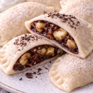 Pierogi z bananem i czekoladą