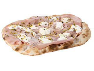 Pinsa Romana, mortadella z pistacją