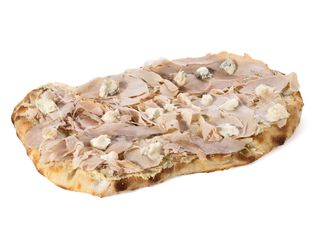 Pinsa Romana, karczochy, porchetta