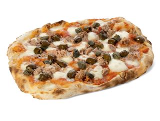 Pinsa Romana, tuńczyk, oliwki