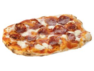 Pinsa Romana, salami Napoli, pomidory suszone