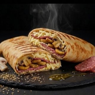 Naleśnik salami-pieczarka