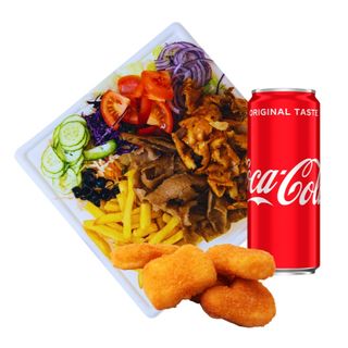 Zestaw 4 – Kebab Talerz + NuggetBox + Napój