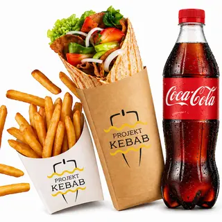 Rollo duże,frytki,napój gratis