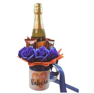 Super Babcia – elegancki box prezentowy z kubkiem, Prosecco i słodyczami