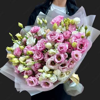 Bukiet eustoma różowa
