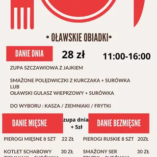 Zestaw dnia - rumsztyk z cebulka + zupa