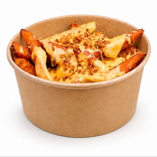 Frytki z batata z sosem serowym 200g