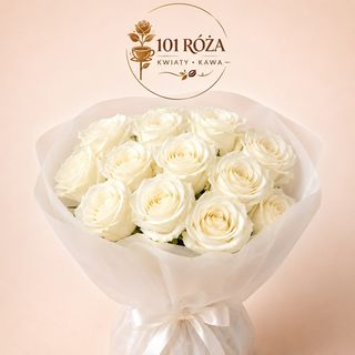 15 białych róż