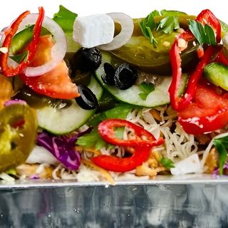 Kapsalon z sałatką