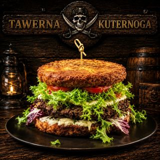Burger wołowy na plackach ziemniaczanych