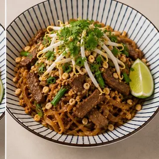 Pad thai z wołowiną