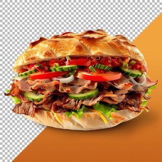 Kebab w bułce duży z kurczakiem