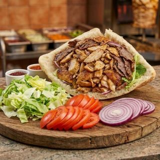 Kebab w bułce mięso mieszane