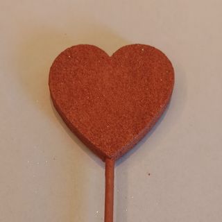 Pik Serduszko Brokatowe Pomarańczowe