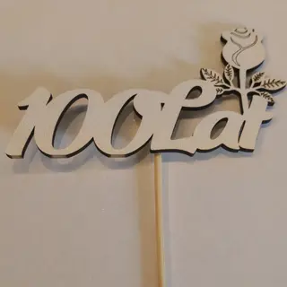 Pik dekoracyjny z różą "100 Lat"