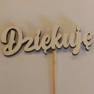 Pik dekoracyjny "Dziękuję"