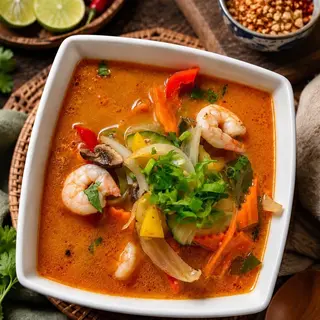 Tom yum z krewetkami