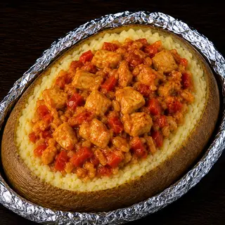 Ziemniak Kumpir Madjar (Kurczak w sosie paprykowym)