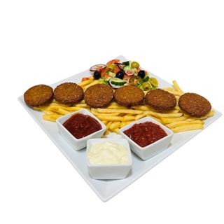 Kebab wegetariański na talerzu