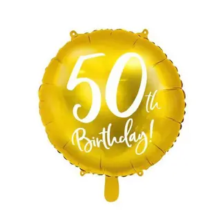 Balon złoty 50th Birthday