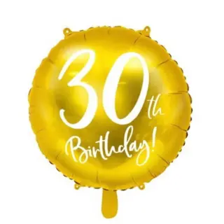 Balon złoty 30th Birthday