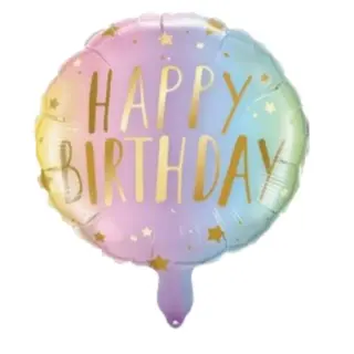 Balon kolorowy okrągły HAPPY BIRTHDAY
