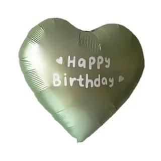 Balon seledynowe serce HAPPY PIRTHDAY
