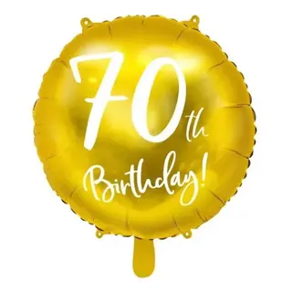 Balon złoty 70th Birthday