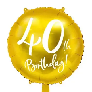Balon złoty 40th Birthday