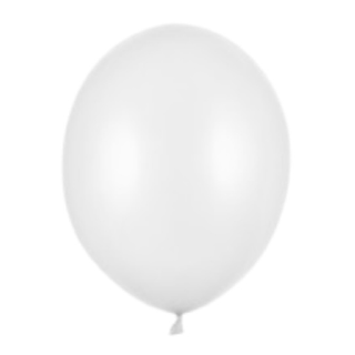 Balon biały napełniony helem